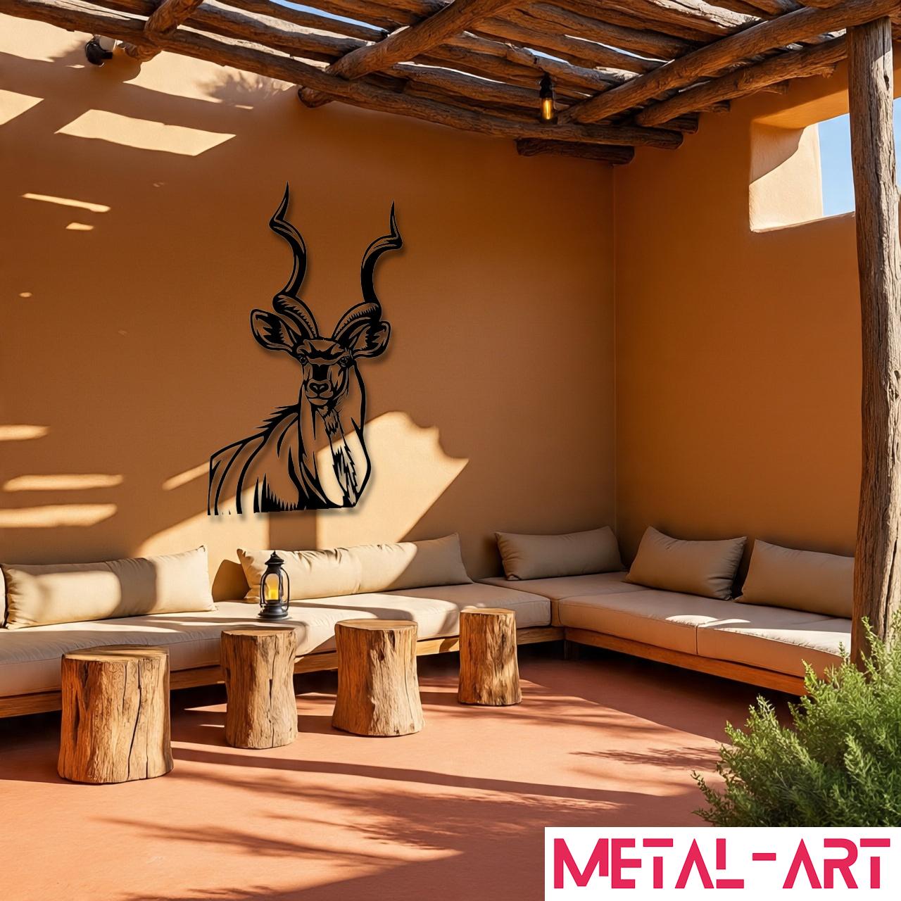 Regal Kudu - laser-cut metal wall art