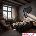 Elephant Still - laser-cut metal wall art