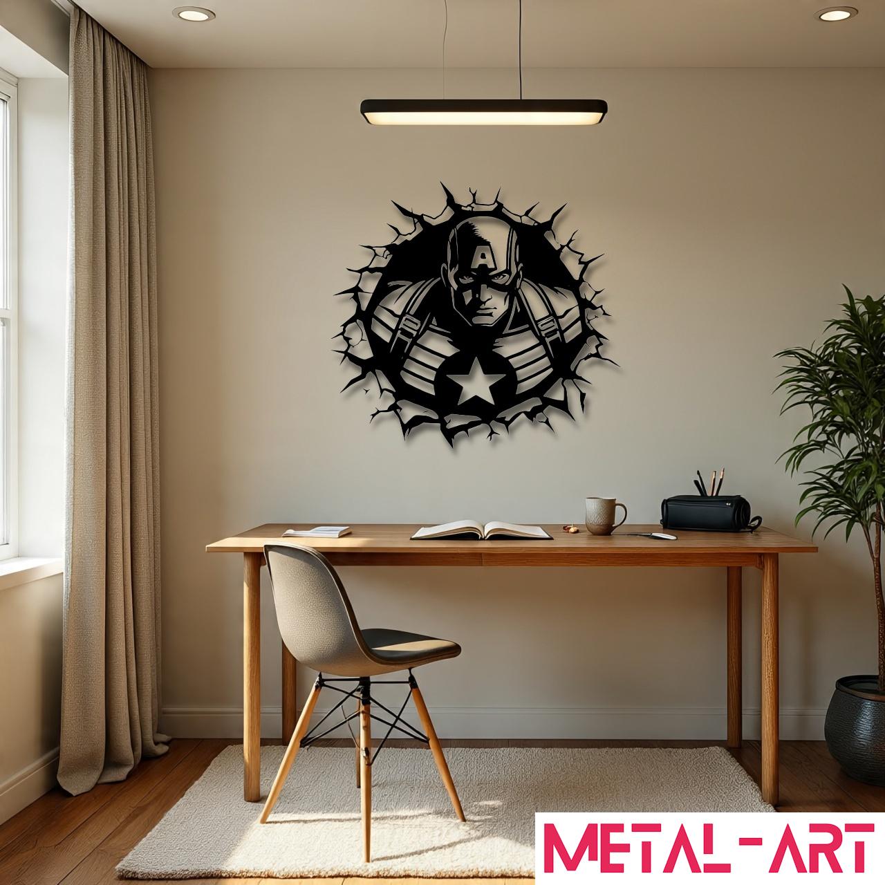 The First Avenger - laser-cut metal wall art