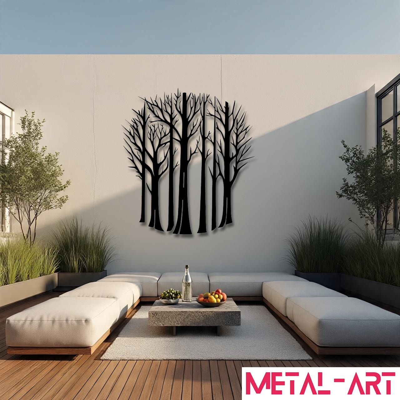 Circle of Silence - laser-cut metal wall art
