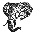 Elephant Still - laser-cut metal wall art