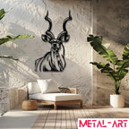 Regal Kudu - laser-cut metal wall art