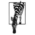 Zebra Within - laser-cut metal wall art