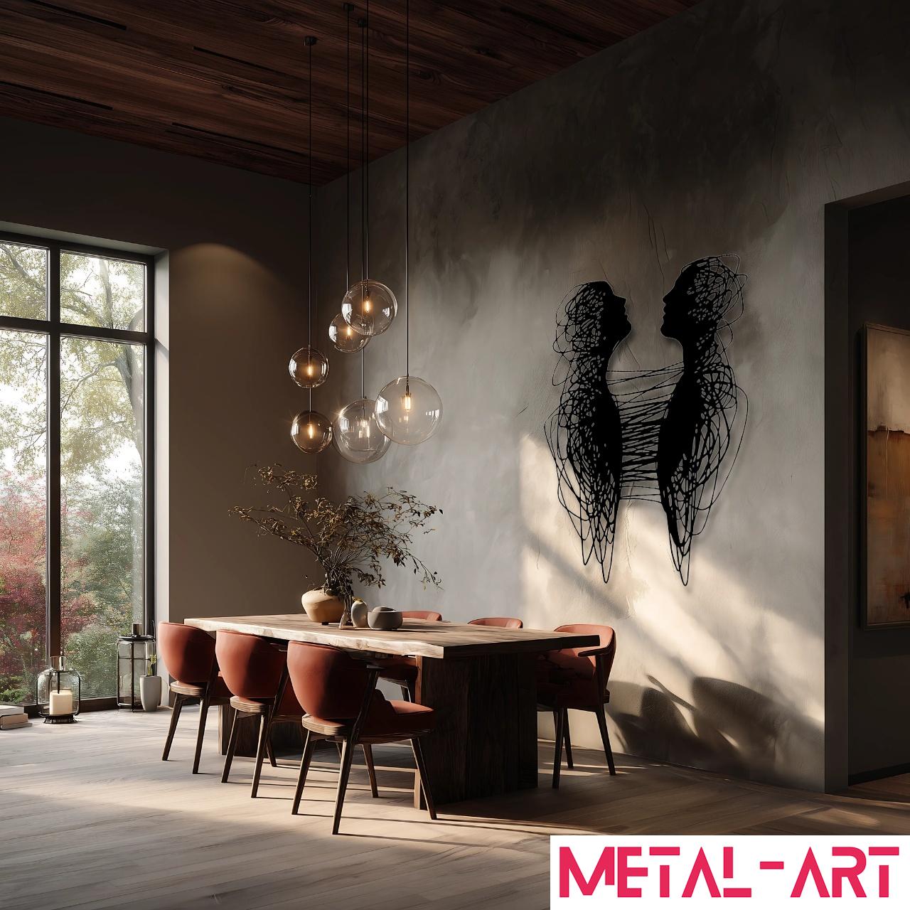 Entangled Minds - laser-cut metal wall art