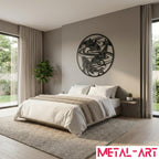 Flowing Koi - laser-cut metal wall art