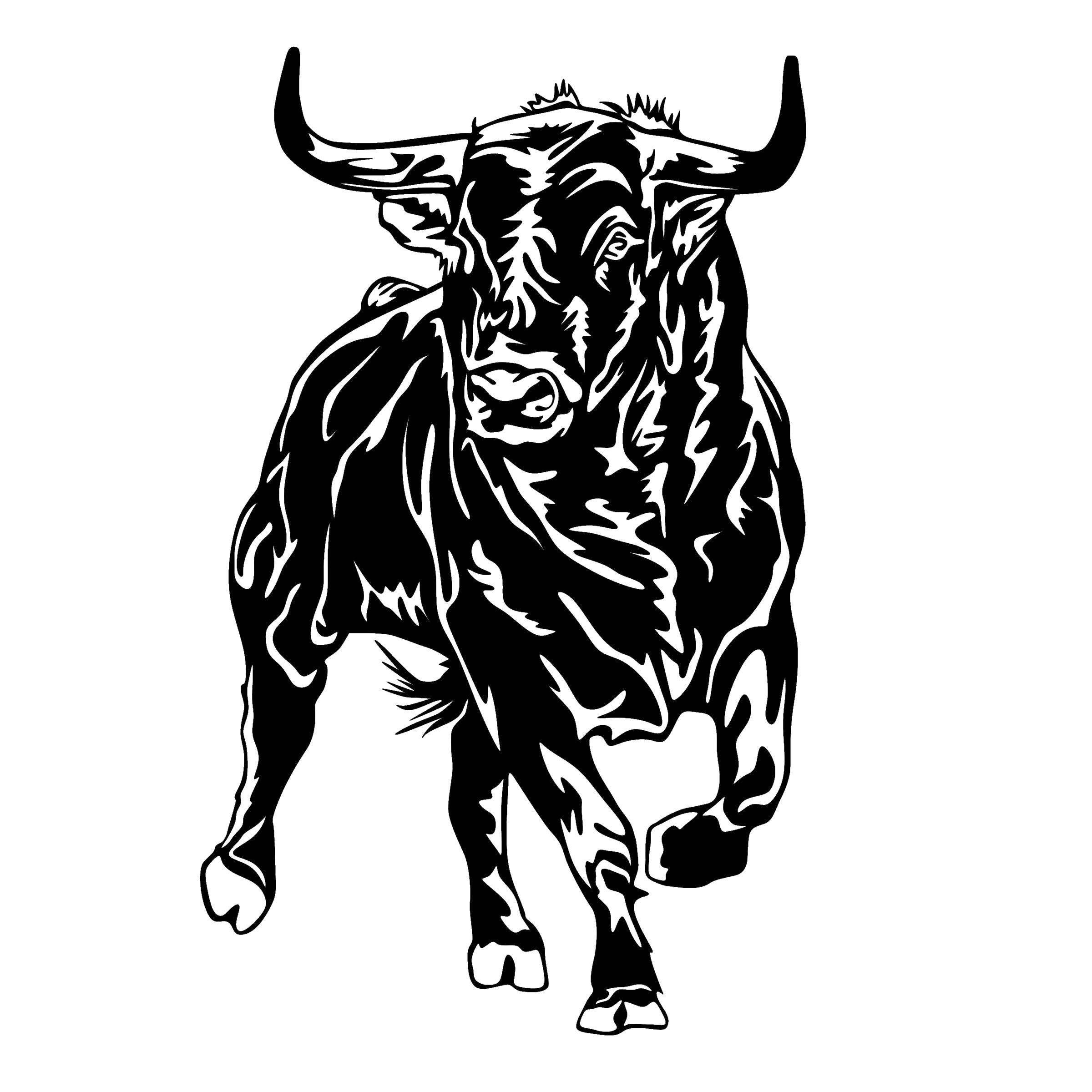 Horned Titan - laser-cut metal wall art
