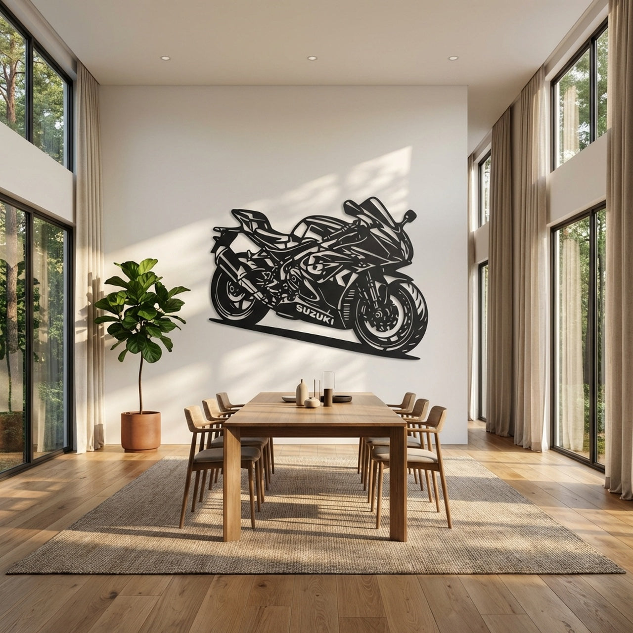 Suzuki GSX-R - laser-cut metal wall art