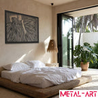 Striped Serenity - laser-cut metal wall art