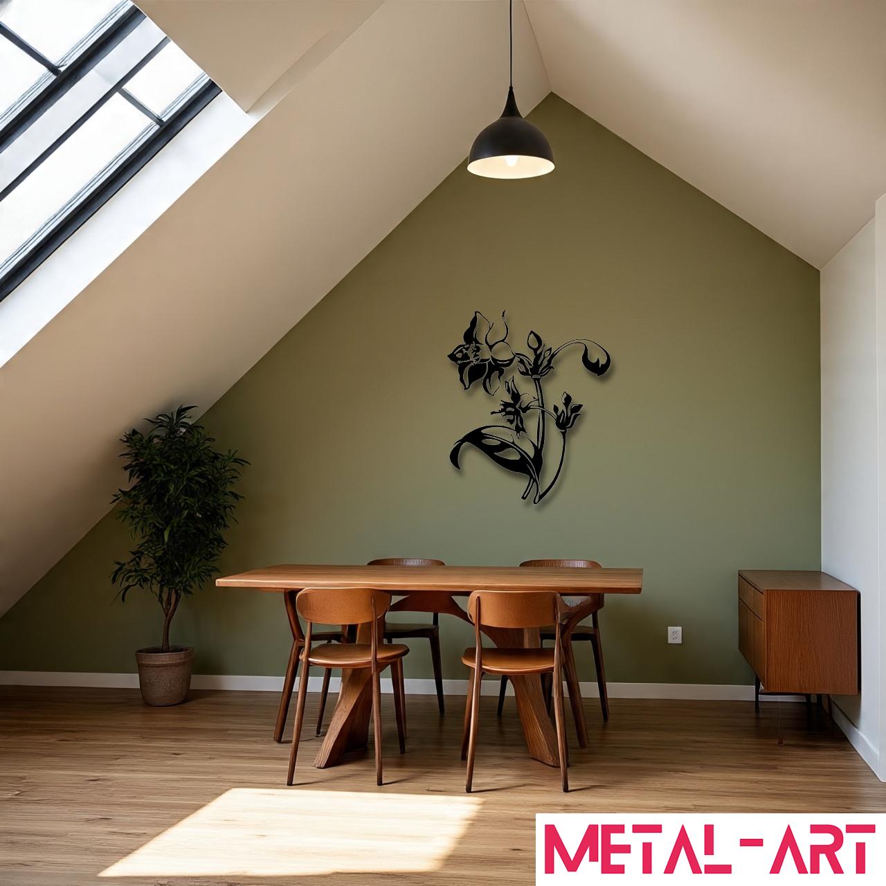 Flourish in Bloom - laser-cut metal wall art