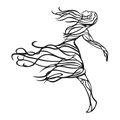 Spirit in Motion - laser-cut metal wall art