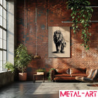Lionstride - laser-cut metal wall art