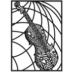 Patterned Melody - laser-cut metal wall art