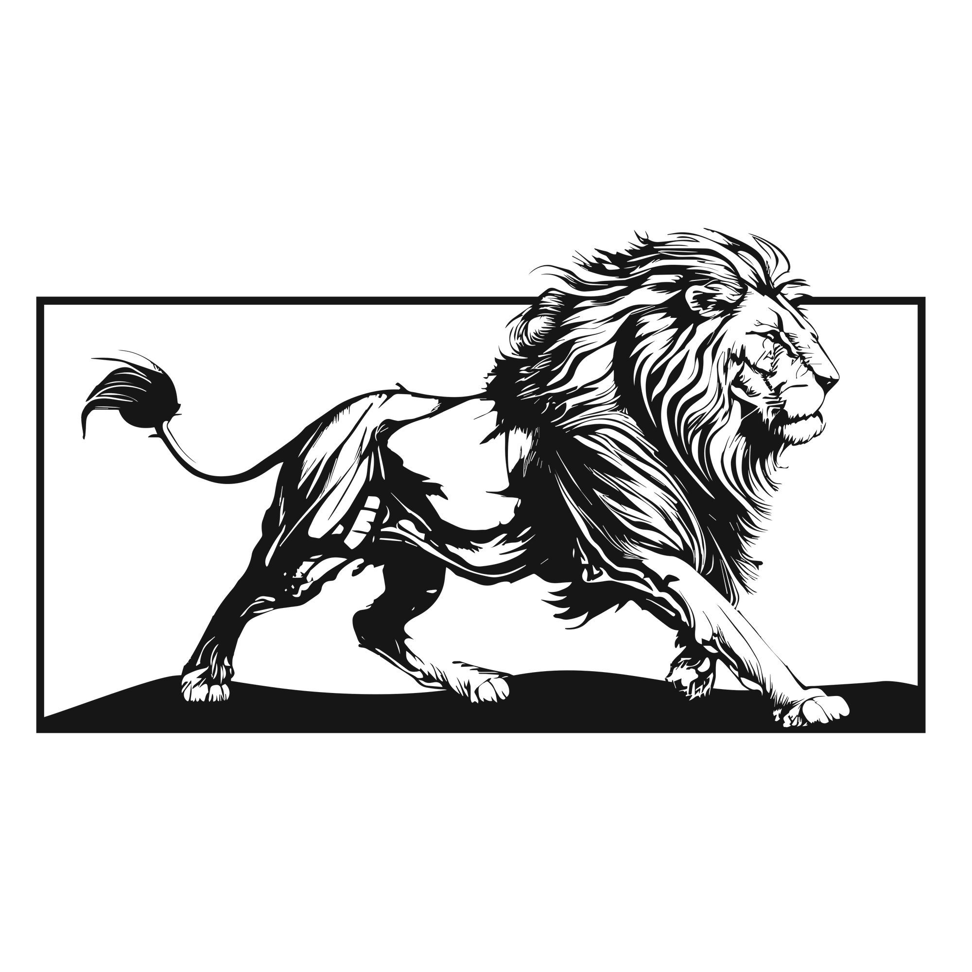 Regal Stride - laser-cut metal wall art