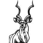 Regal Kudu - laser-cut metal wall art