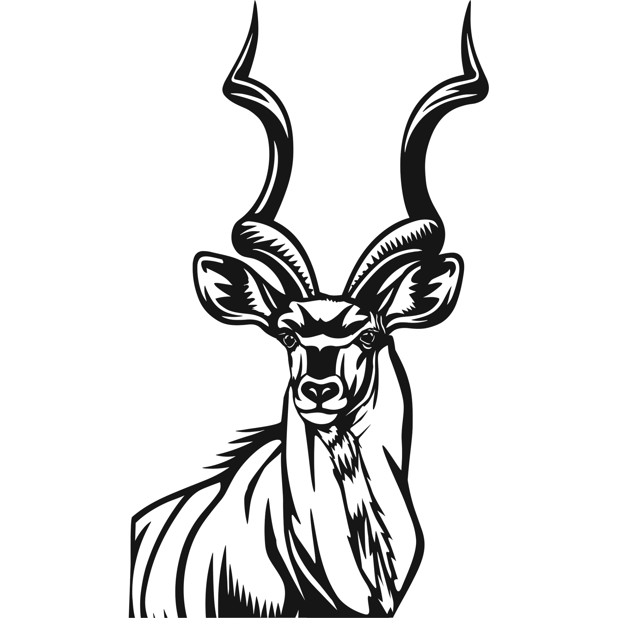 Regal Kudu - laser-cut metal wall art