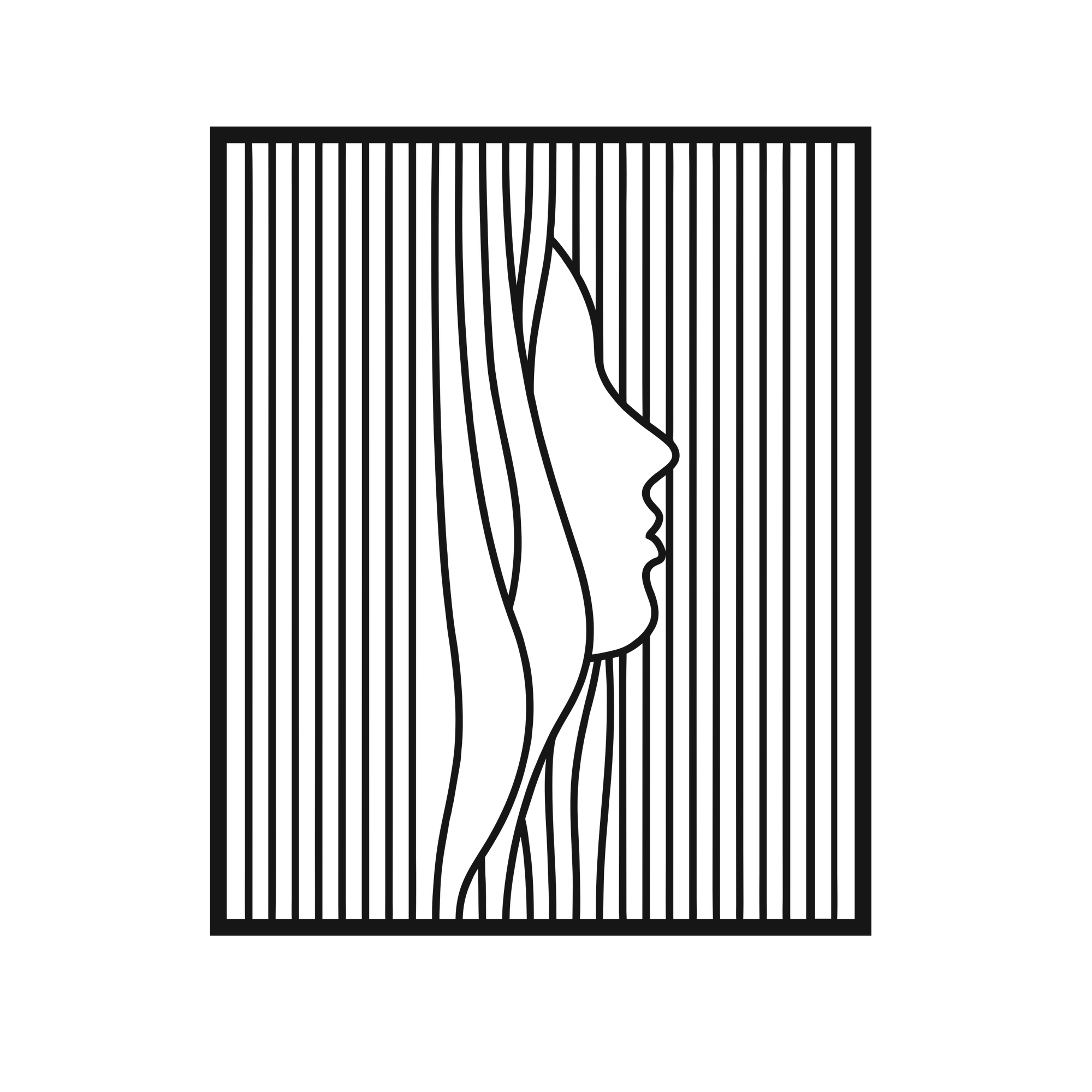 Striped Emergence - laser-cut metal wall art