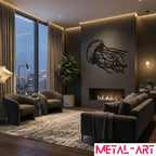 Ocean Drift - laser-cut metal wall art