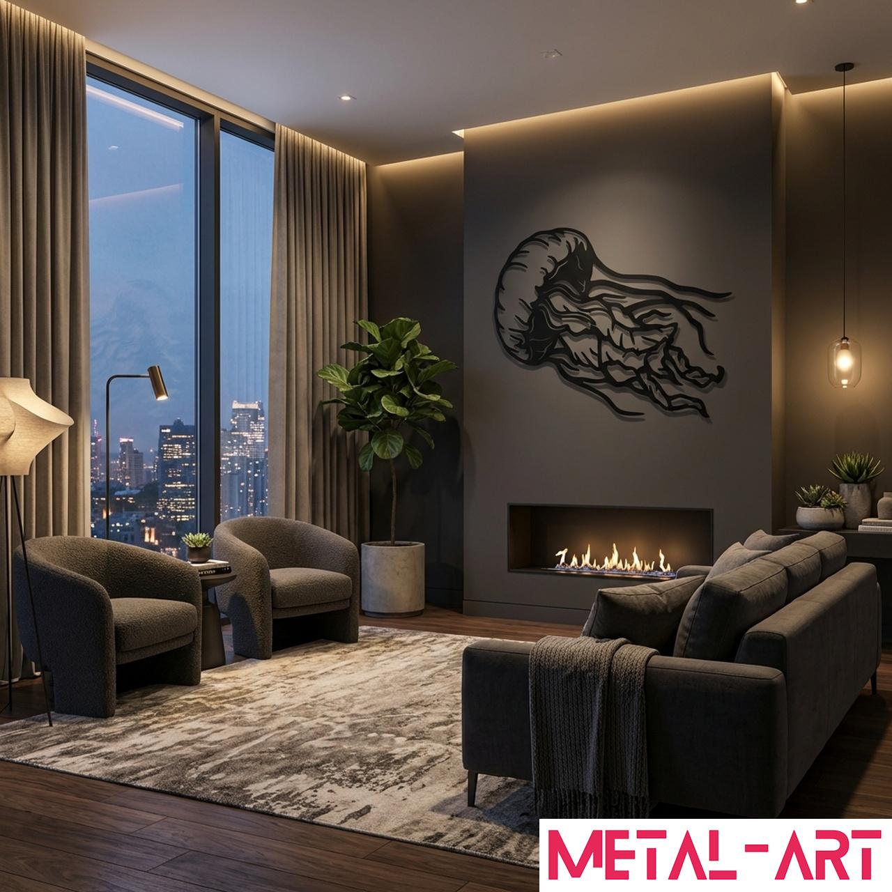 Ocean Drift - laser-cut metal wall art