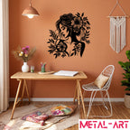 Floral Muse - laser-cut metal wall art