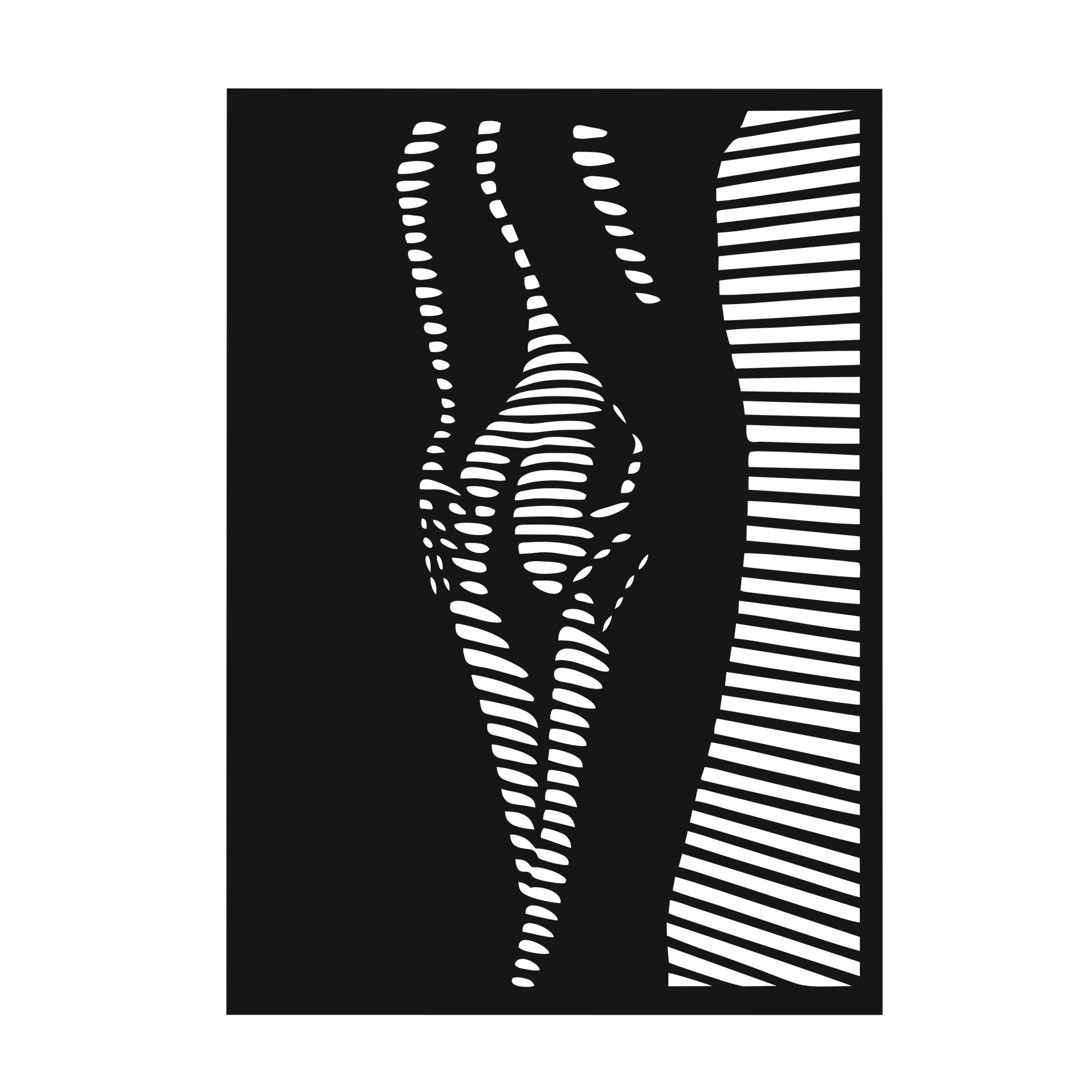 Rhythmic Form - laser-cut metal wall art