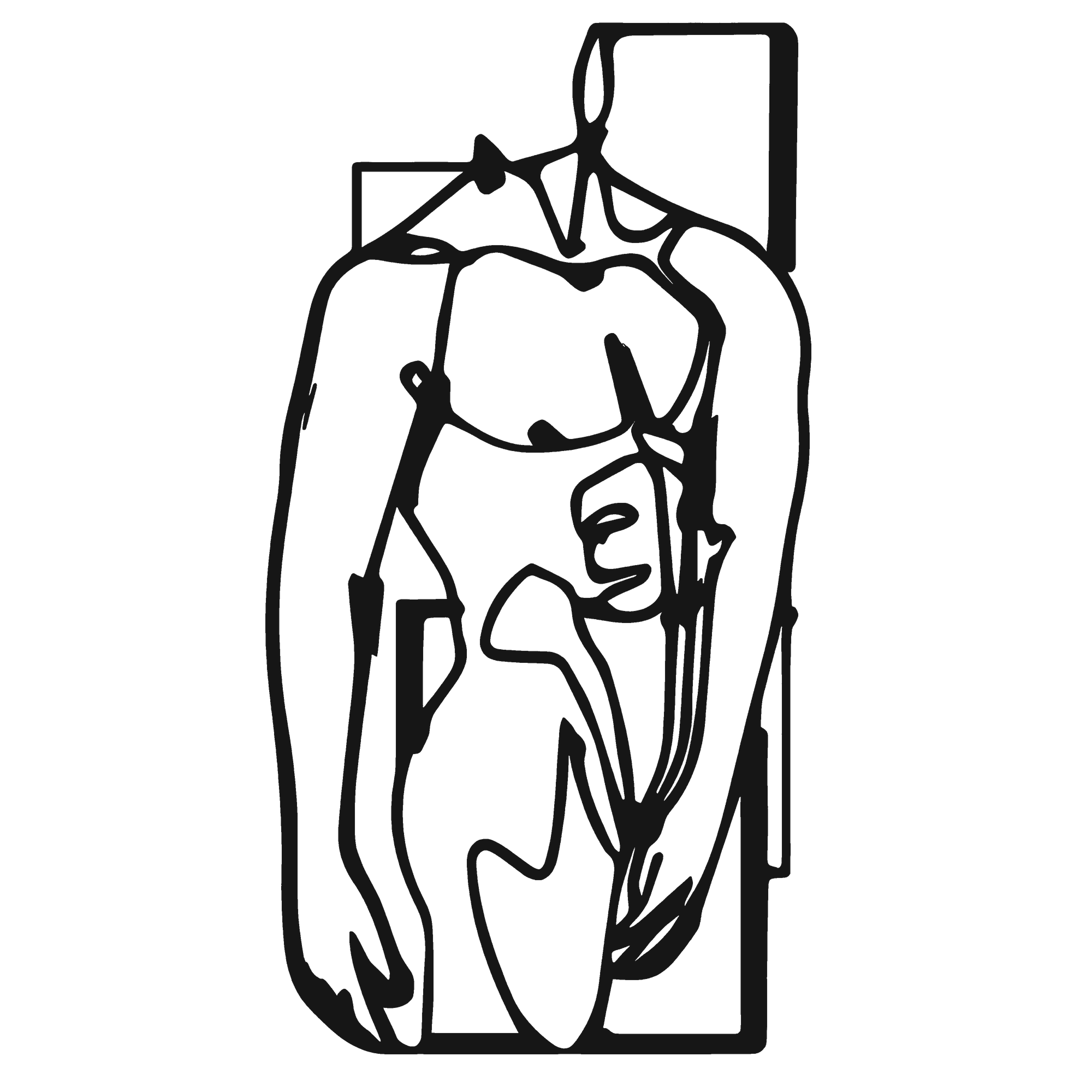 Fractured Strength - laser-cut metal wall art