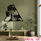 Triangle Tranquility - laser-cut metal wall art