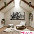 Branching Harmony - laser-cut metal wall art