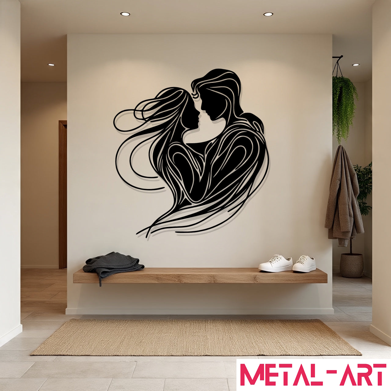 Bound by Love - laser-cut metal wall art