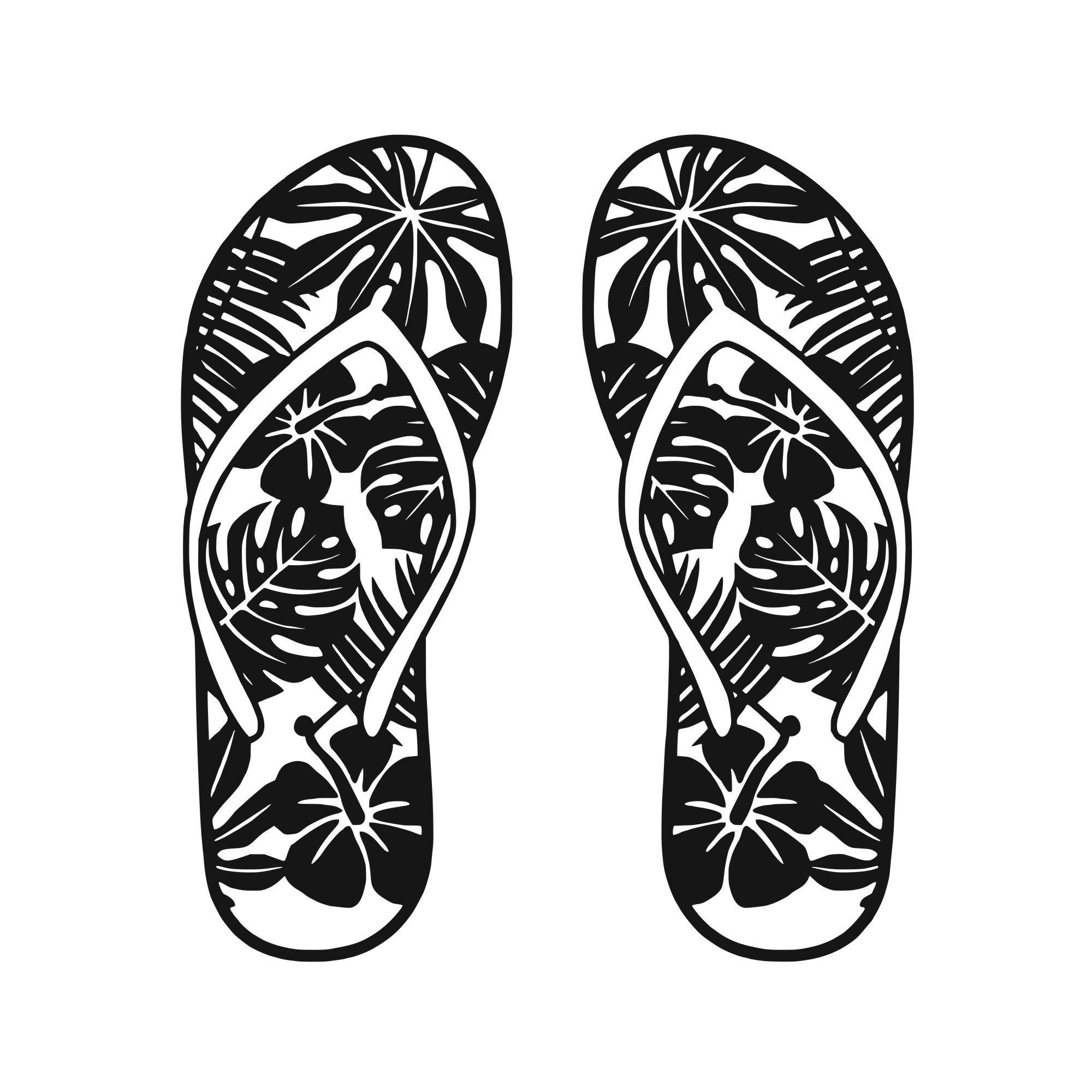 Island Footprints - laser-cut metal wall art