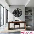Coral Clown - laser-cut metal wall art