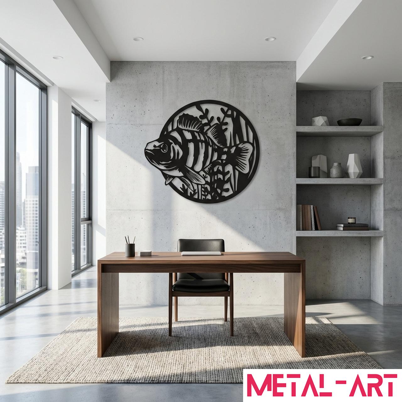Coral Clown - laser-cut metal wall art