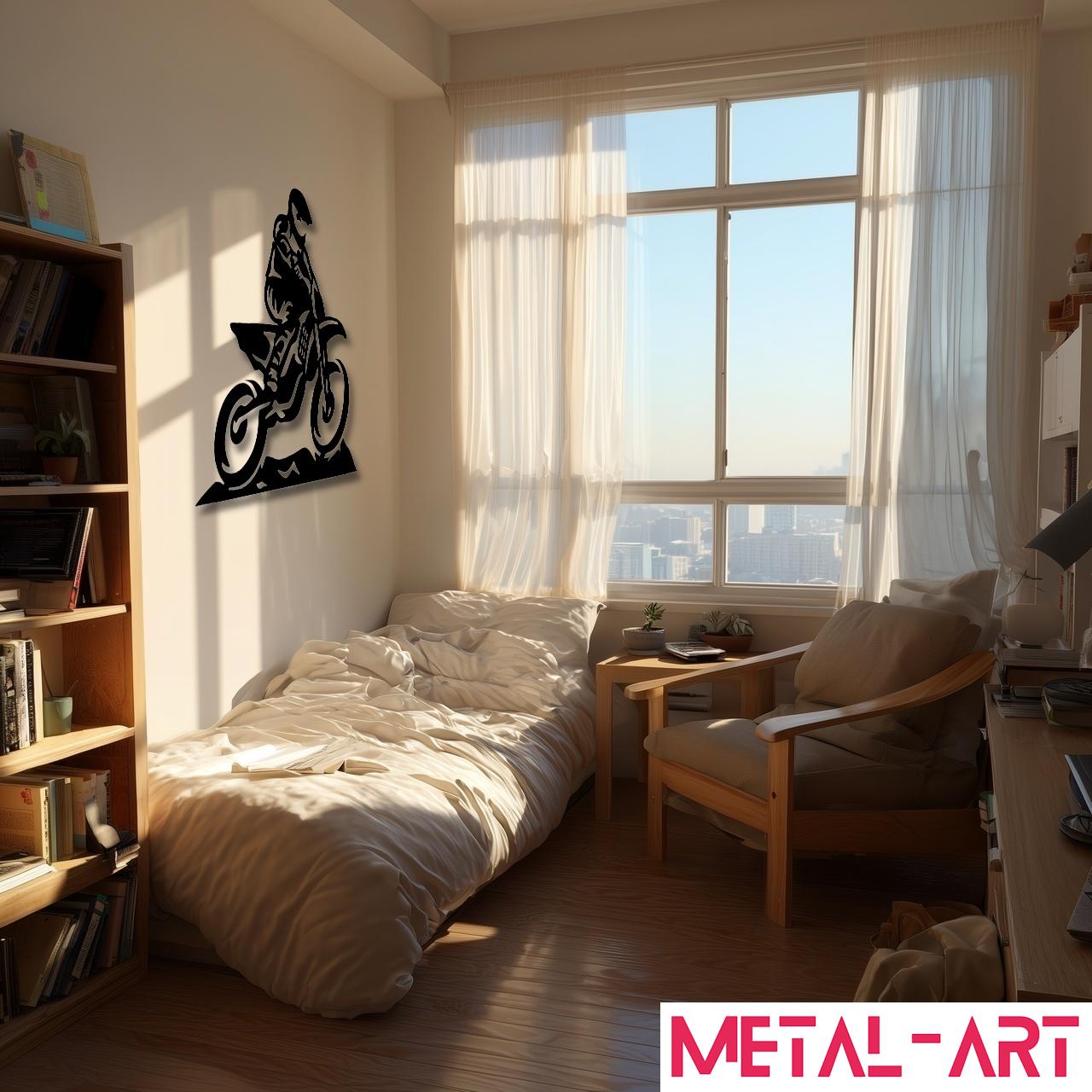 Dirt Bike - Peak Rush - laser-cut metal wall art