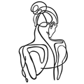 Feminine Form - laser-cut metal wall art