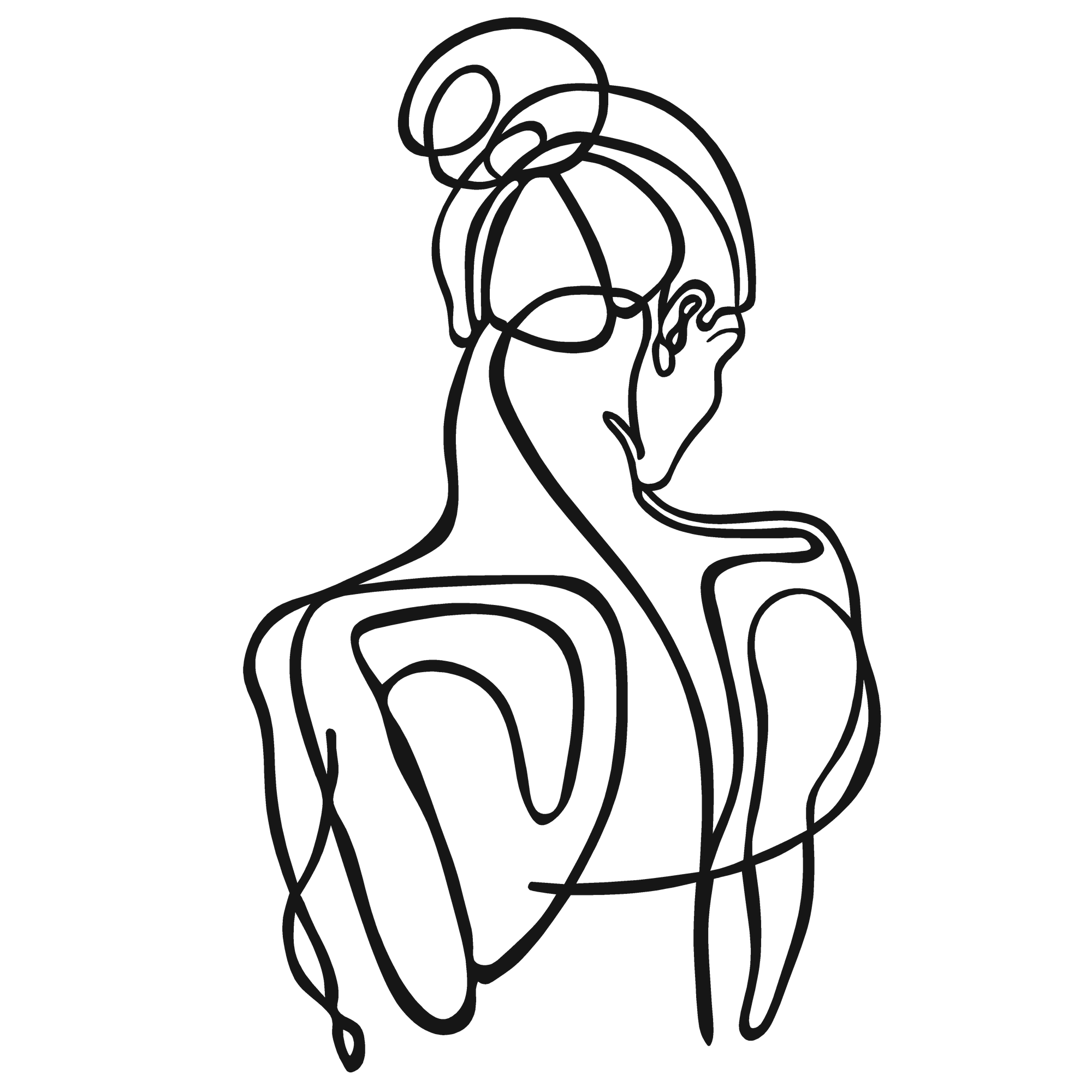 Feminine Form - laser-cut metal wall art
