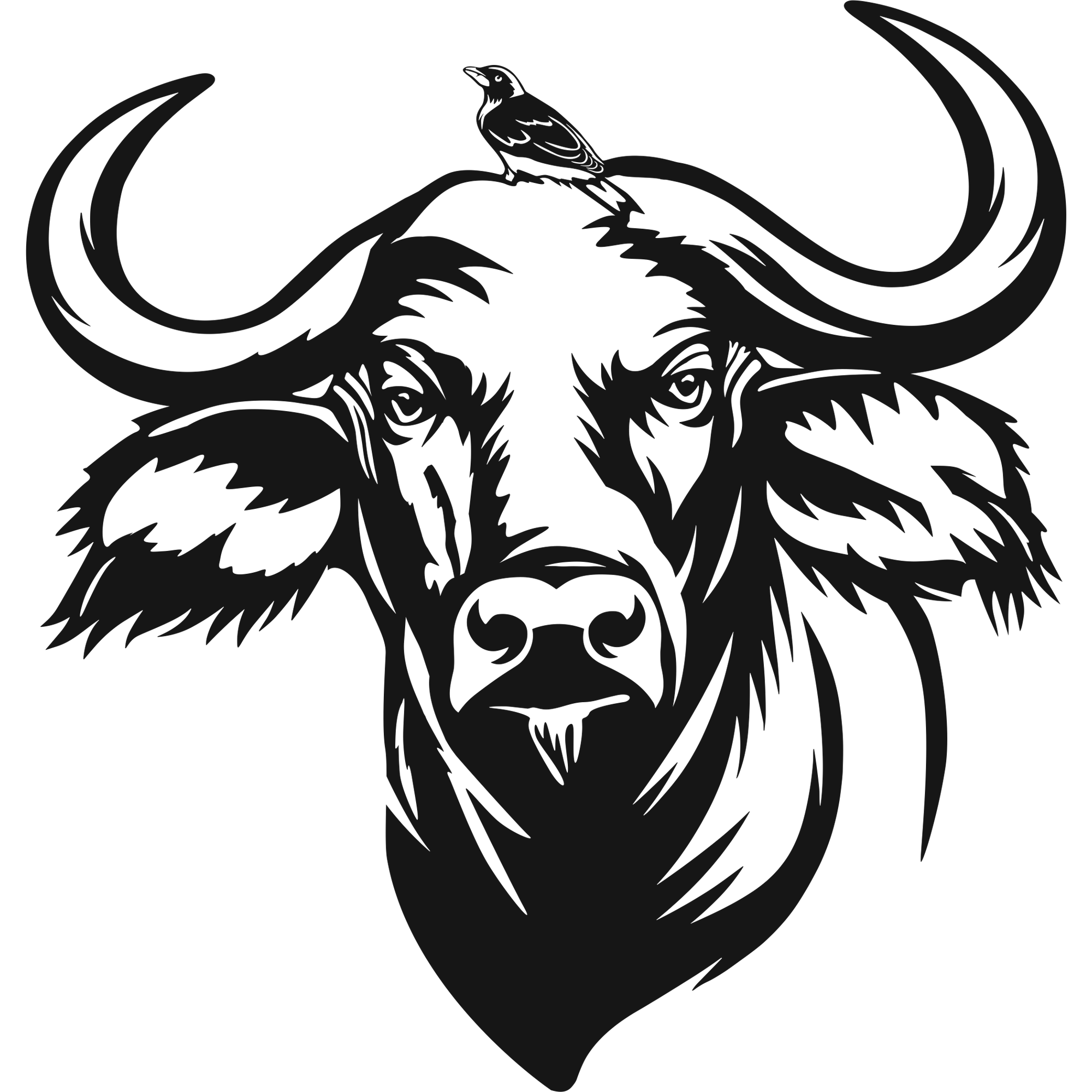 Buffalo Guardian - laser-cut metal wall art