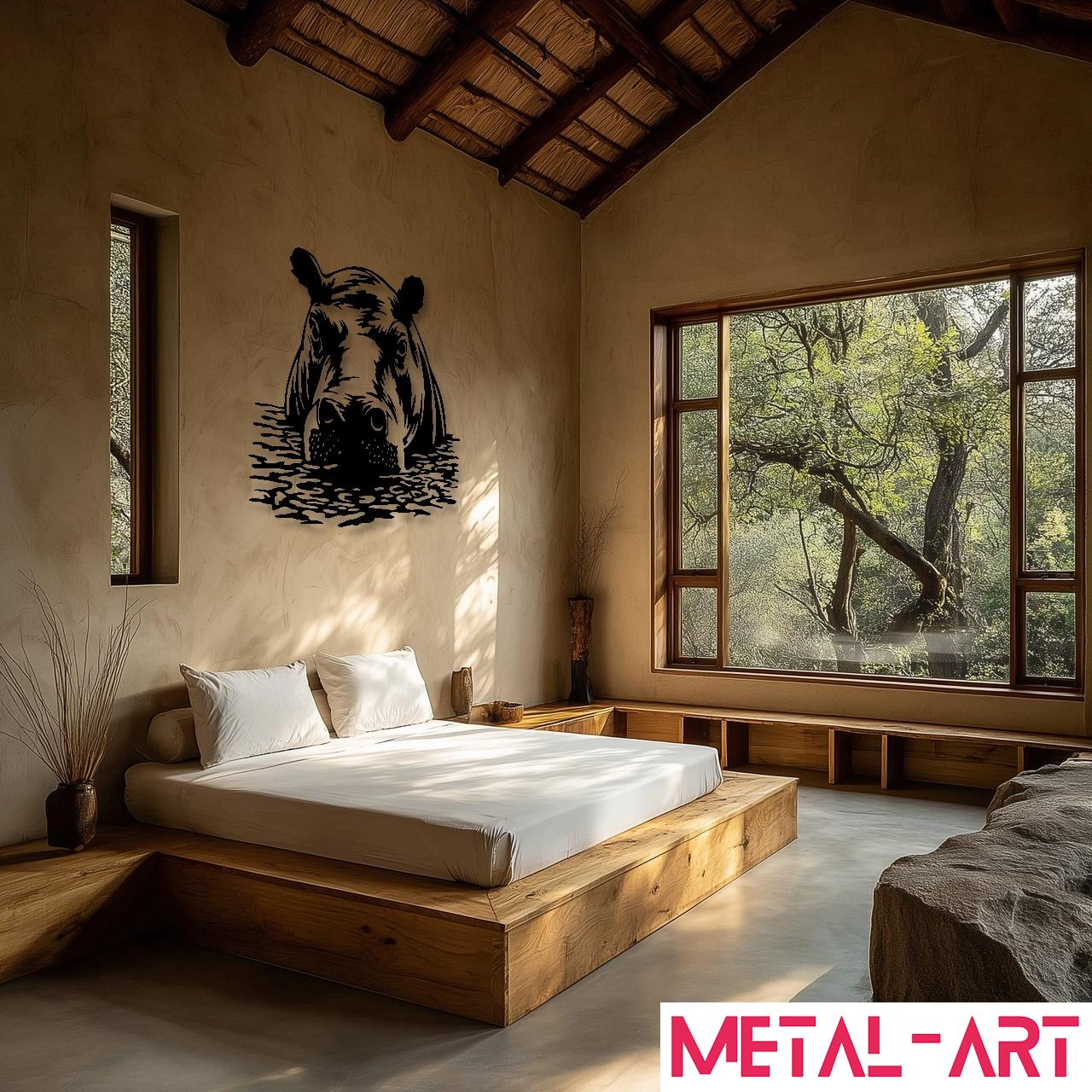 River Sentinel - laser-cut metal wall art
