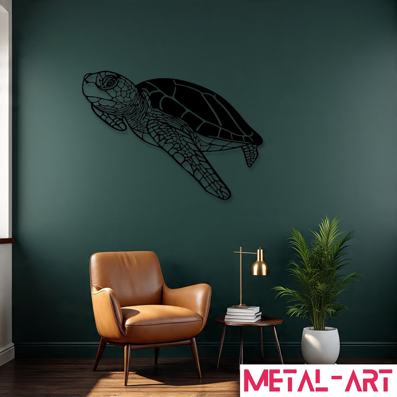 Aquatic Harmony - laser-cut metal wall art