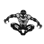 Leap of the Spider - laser-cut metal wall art