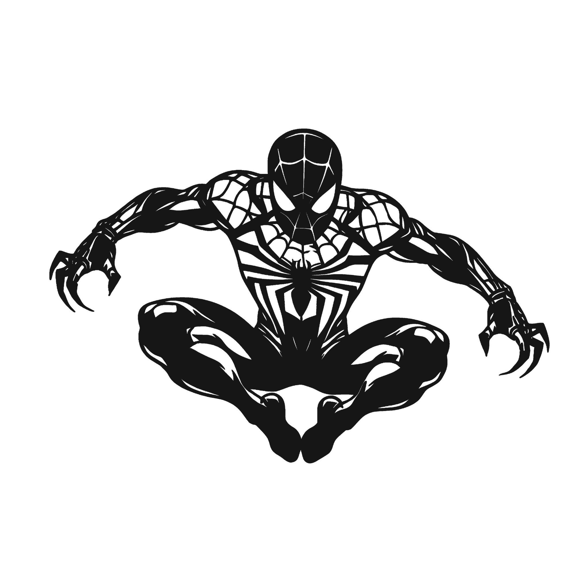 Leap of the Spider - laser-cut metal wall art
