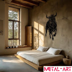 Horned Titan - laser-cut metal wall art