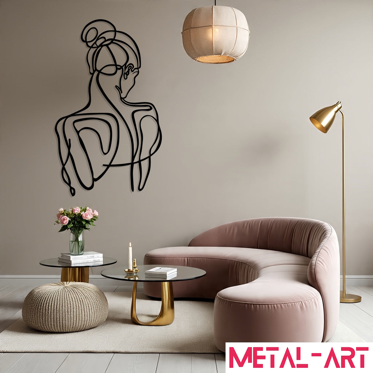 Feminine Form - laser-cut metal wall art