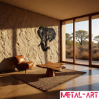 Elephant Still - laser-cut metal wall art