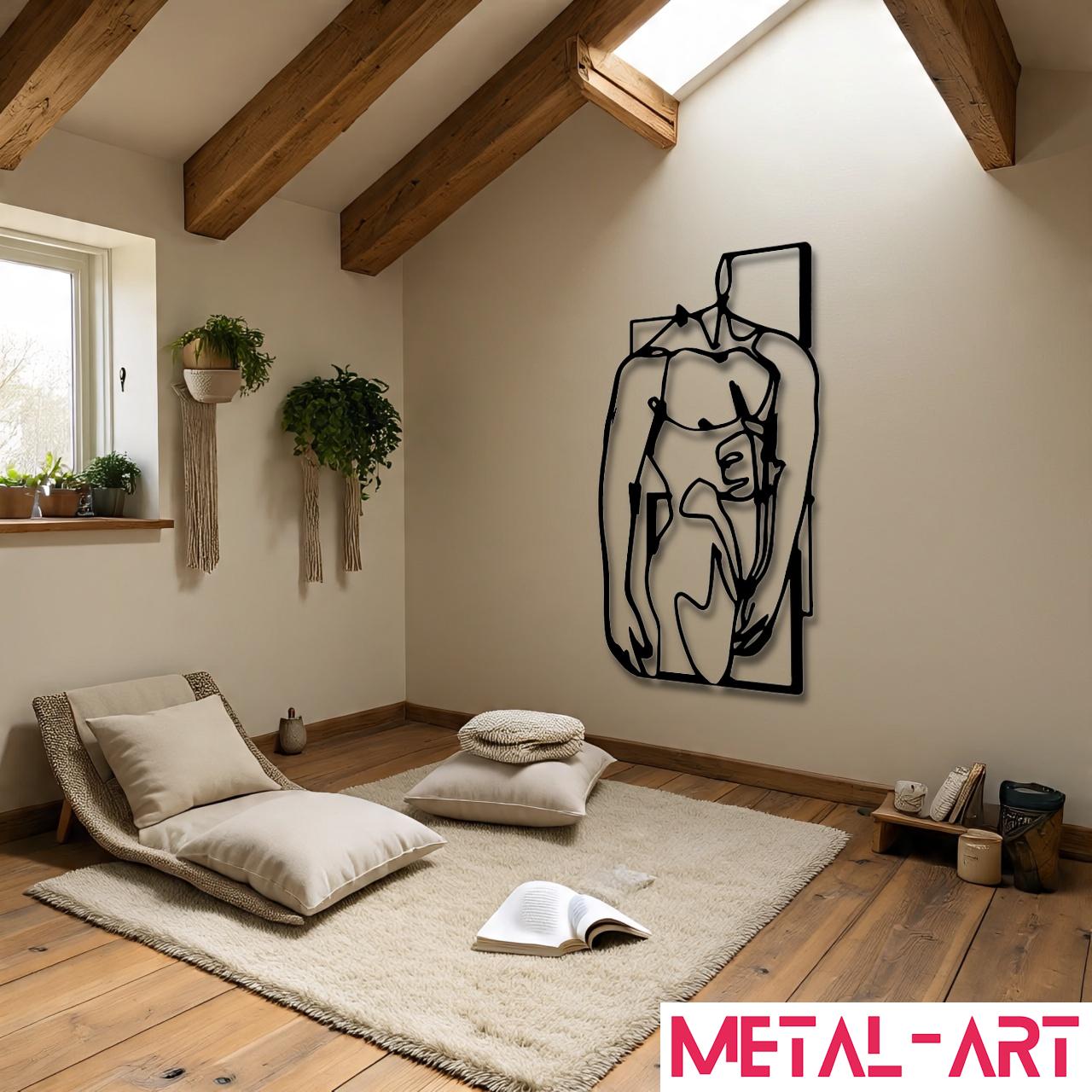Fractured Strength - laser-cut metal wall art