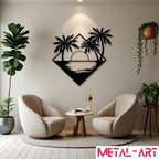 Island Escape - laser-cut metal wall art