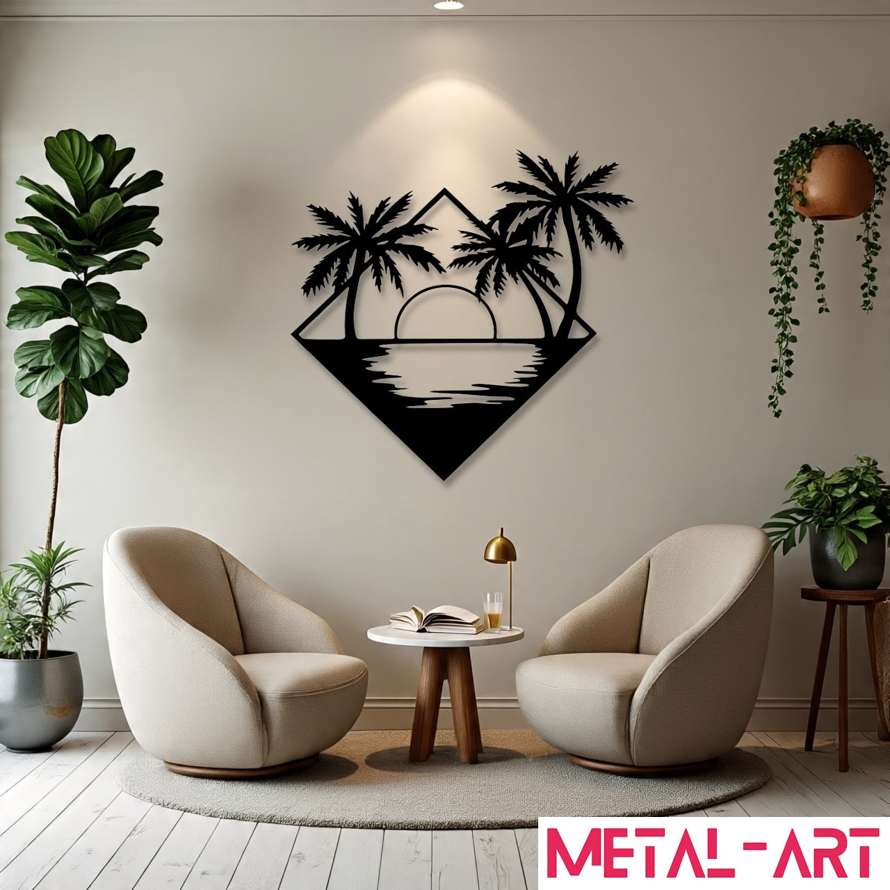 Island Escape - laser-cut metal wall art