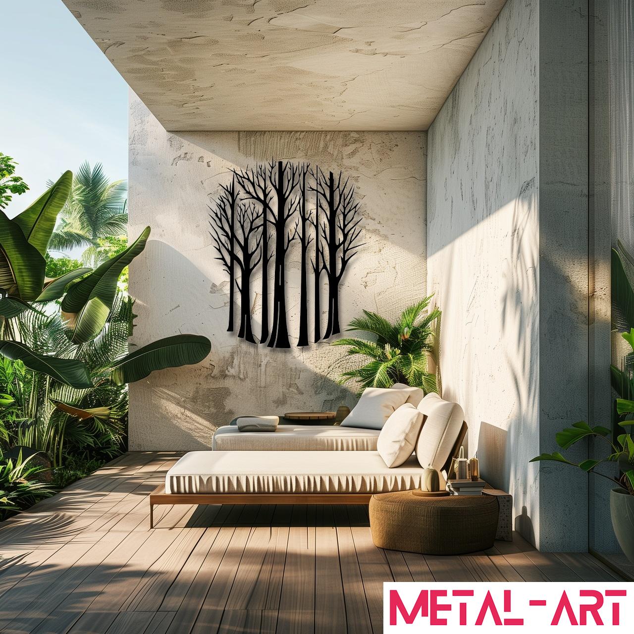 Circle of Silence - laser-cut metal wall art