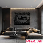 Into the Blue - laser-cut metal wall art