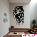 Lines of Thought - laser-cut metal wall art