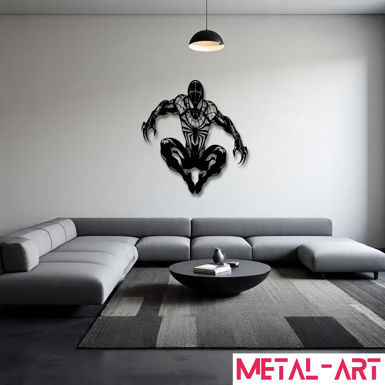 Leap of the Spider - laser-cut metal wall art