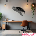 Aquatic Harmony - laser-cut metal wall art
